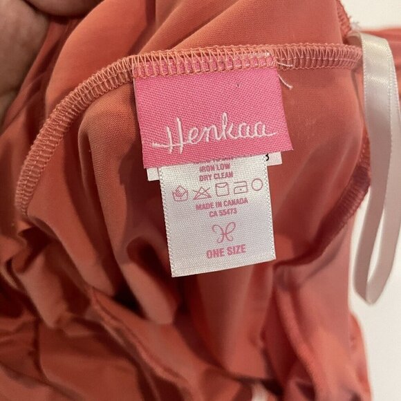 Henkaa Sakura Convertible Midi Dress One Size Peach Pink Coral Multi-way EUC - Picture 7 of 9